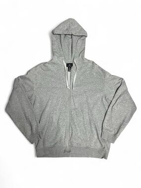 H&M Light Gray Full-Zip Hooded Sweatshirt